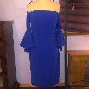 Royal Blue Belle Sleeve Dress